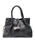 Horn Toggle Tote, £120, Handbags, Black, Leather, Front view